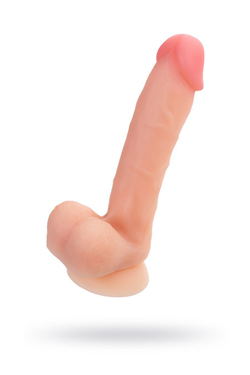 Фаллоимитатор RealStick Silicone Hugh J, силикон, телесный, 20,5 см