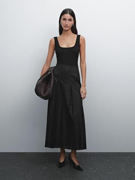 Massimo Dutti Трикотажное боди, черный
