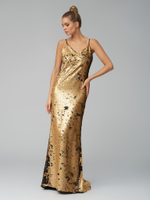 Платье макси в паетках