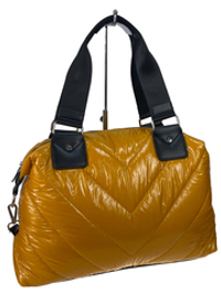 Стильная женская сумка-шоппер из водоотталкивающей ткани, цвет желтый