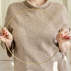 Кольца металлические для макраме 35 см 3 шт в наборе, цвет золотистый, неразъемное / кольцо металлическое основа для рукоделия / основа для ловца снов