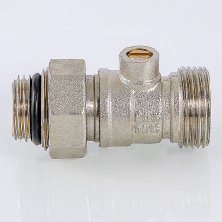 Кран для нижнего подключения радиатора 1/2" х 3/4" («евроконус»)