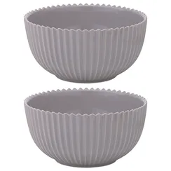 Набор из двух салатников темно-серого цвета из коллекции edge, 650 мл