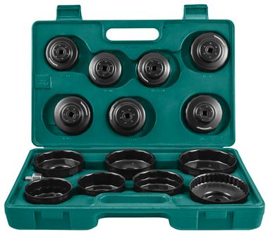 AI050004 Комплект чашек для съема масляных фильтров 65-100 мм, 15 предметов