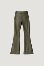 Брюки кожаные клеш