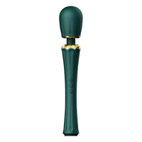 Зеленый аккумуляторный вибратор-вонд 29,1см с насадками Zalo Kyro Wand Massager Turquoise Green