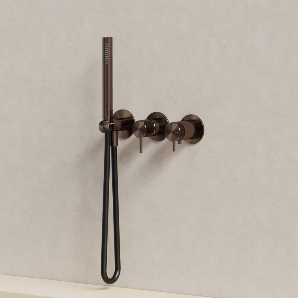Внешняя часть термостатического смесителя для душа HAPA Y35 на 2 режима с ручным душем (цвет - хром PC) Y35.0037.PEX.PC
