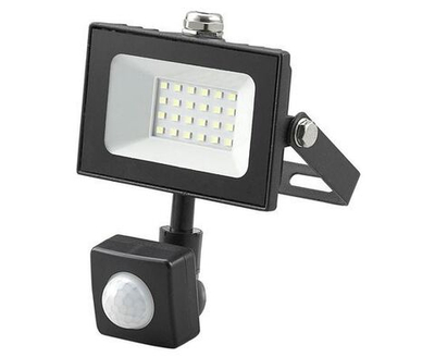 General прожектор светодиодный с ИК датчиком движ., регулятор 20W(1550lm) SMD 6K 148x114x56 IP65 GTAB 403133