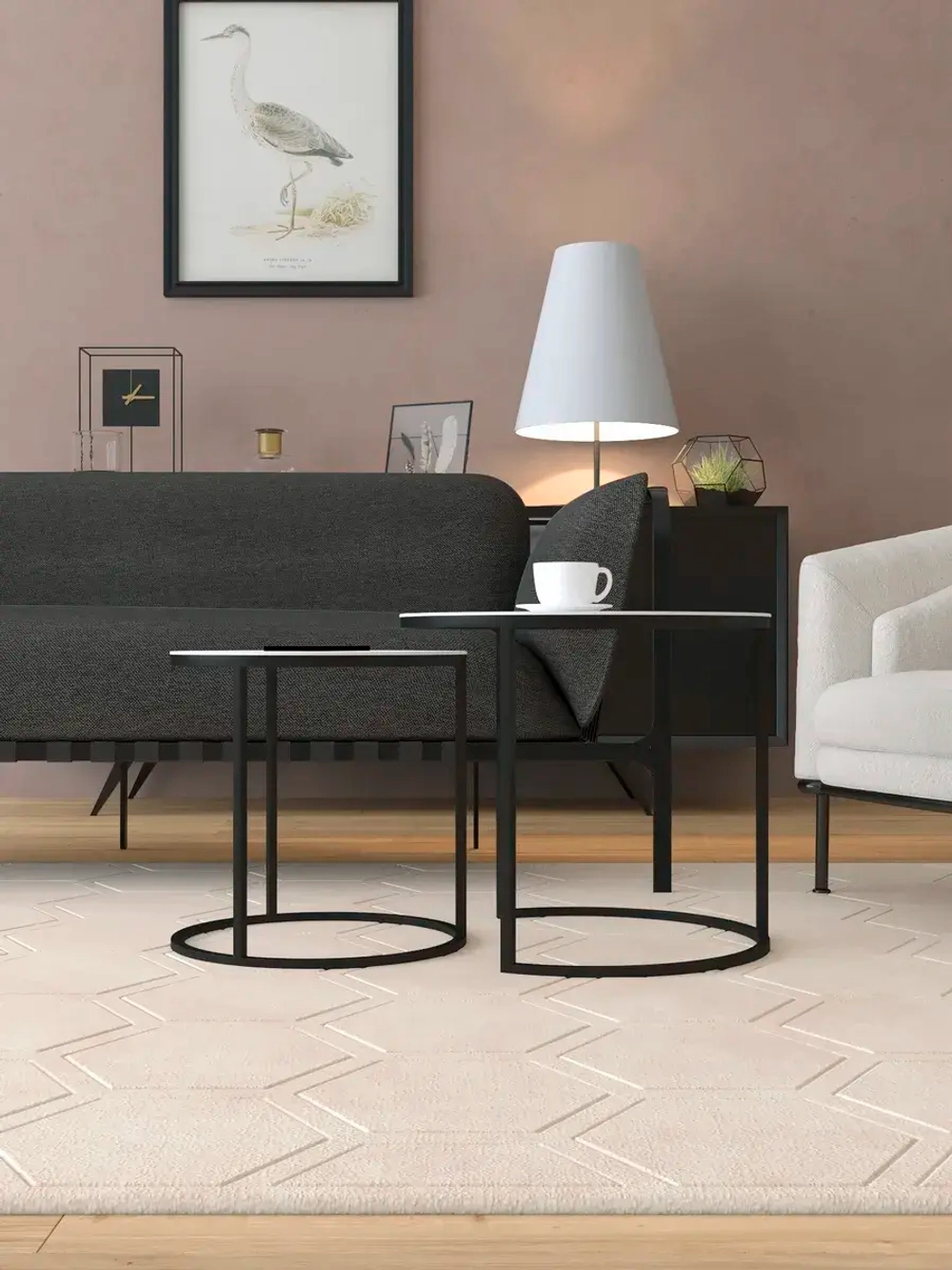 Комплект журнальных столов Акцент - керамогранит 201BMGWKER