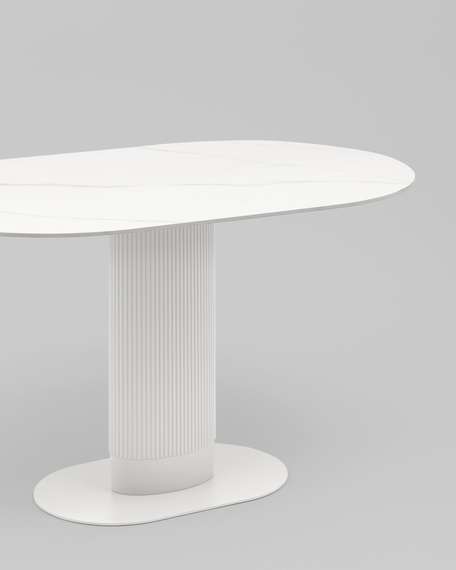 Стол обеденный Must 130х80 см, белая керамика