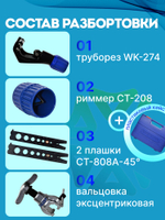 Вальцовка эксцентриковая CT-808AM-L в кейсе