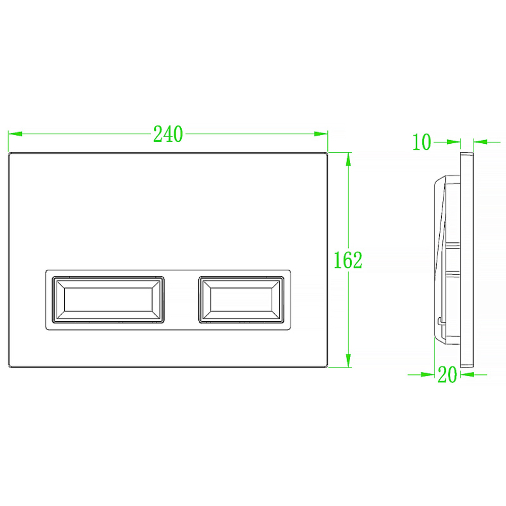 Кнопка смыва AZARIO NEW инфракрасный сенсор, механическая, черный матовый (AZ-008.04)