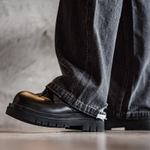 MADEN Workwear Collection Casual Leather Shoes Unisex Black Fall Winter