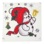 Наклейка новогодняя 18*23 см, 12 вид микс , пакет