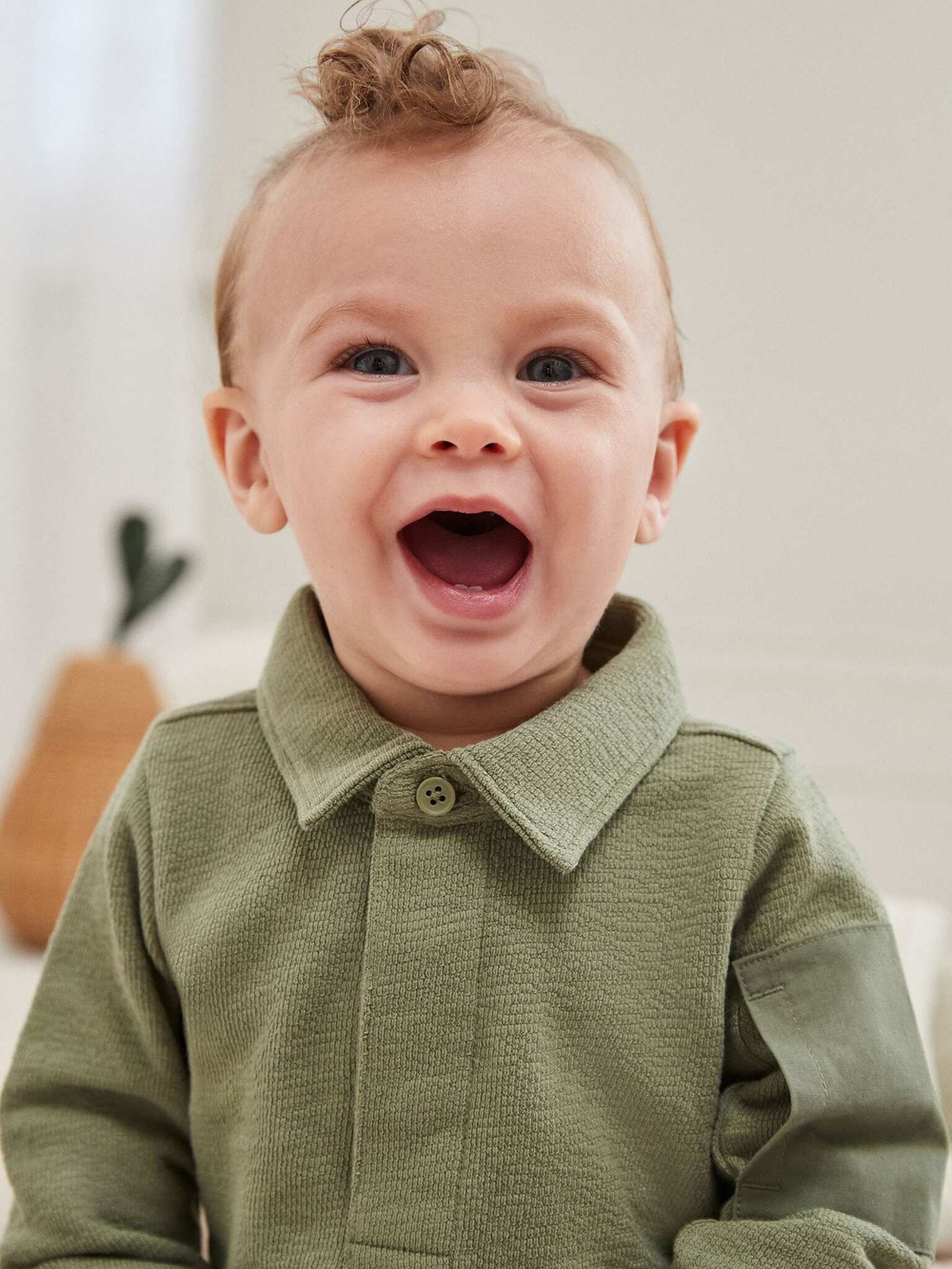 Лонгслив и джоггеры в комплекте для малышей Next K90-056, Хаки