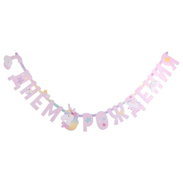 Гирлянда-буквы «С днем рождения. Единорог дивный», 200 см