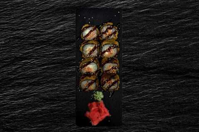 ролл темпура (жареный) с лососем