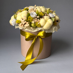 «Лимонад» - композиция из стабилизированных цветов и сухоцветов