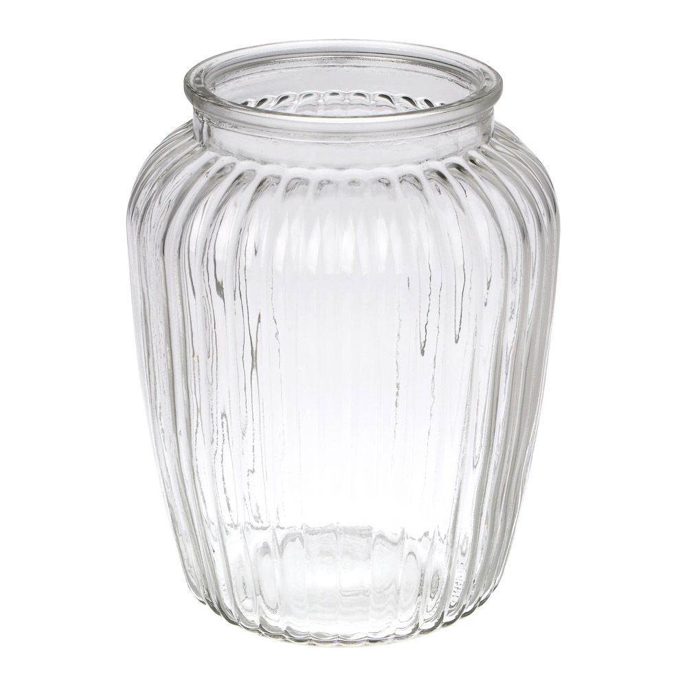 Ваза, 14х18,5 см, стекло, прозрачная