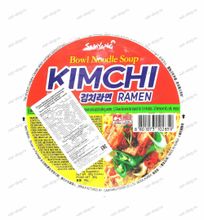 Корейская пшеничная лапша со вкусом кимчи в чашке, Kimchi ramen, 86 гр.