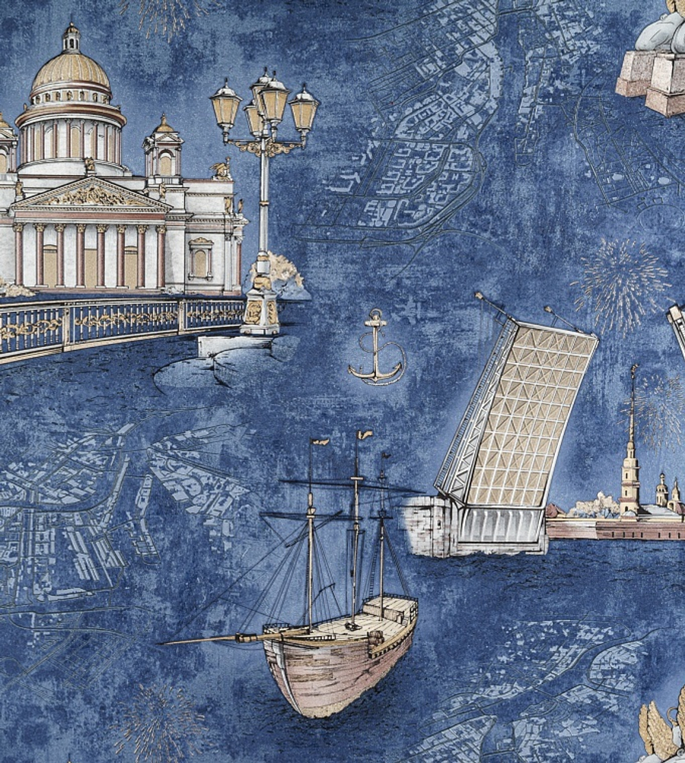 Обои 10681-04 декор Санкт-Петербург горячее тиснение на флиз. основе 1,06*10м  АРТЕКС