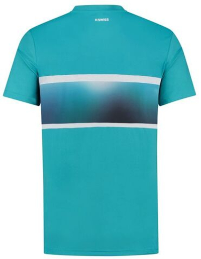 Мужская теннисная футболка K-Swiss Hypercourt Express Crew Tee 2 M - algiers blue/white