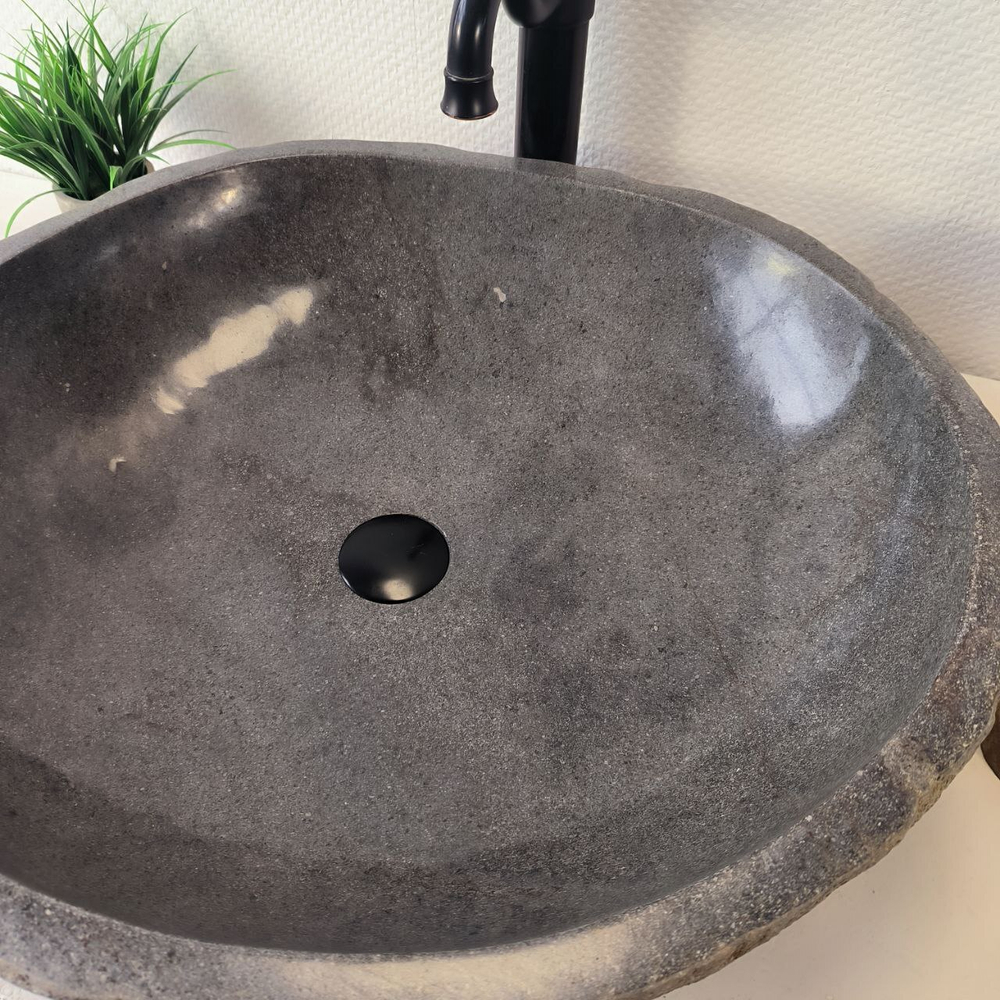 Раковина из речного камня RS-66039 61х54х15 из натурального камня