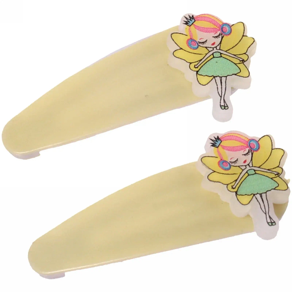 Зажимы для волос детские 2шт «Happy smile», фея, микс 4 цвета, 5*2см