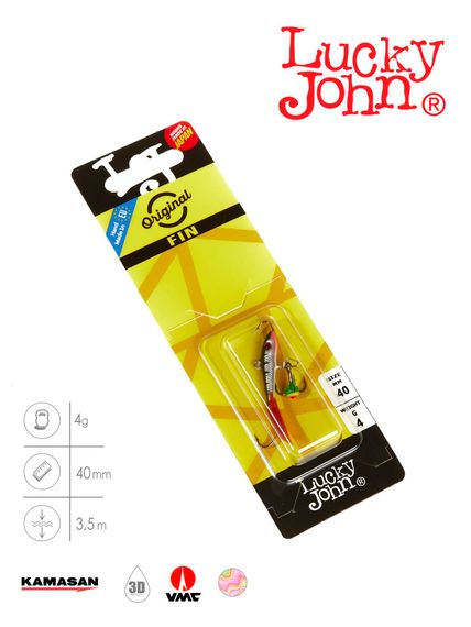 Балансир Lucky John FIN 3 с тр. 40мм/12HRT блистер