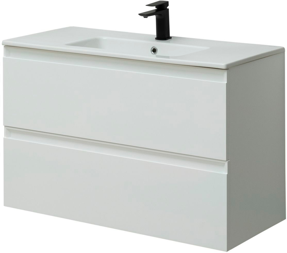 Тумба с раковиной Allen Brau Eclipse 1.E1003.WM 100 white matt