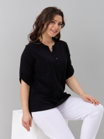 Блузка БЛ-131/фламли-черный