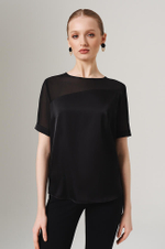 23098 Блузка женская (черный)