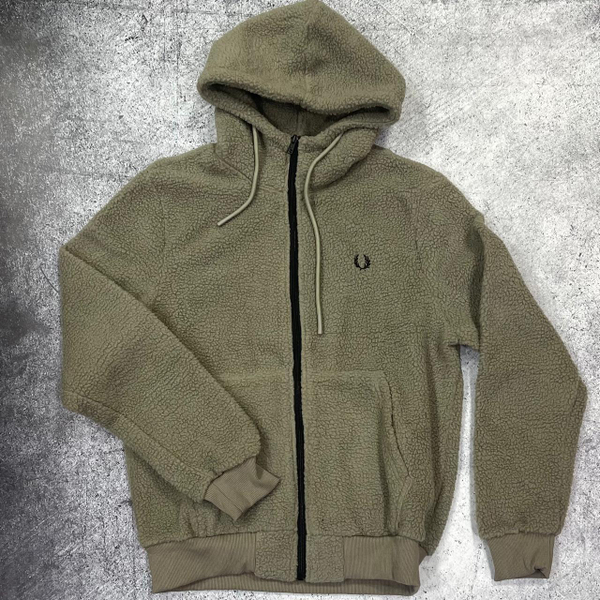 Худи zip шерпа Fred Perry beige