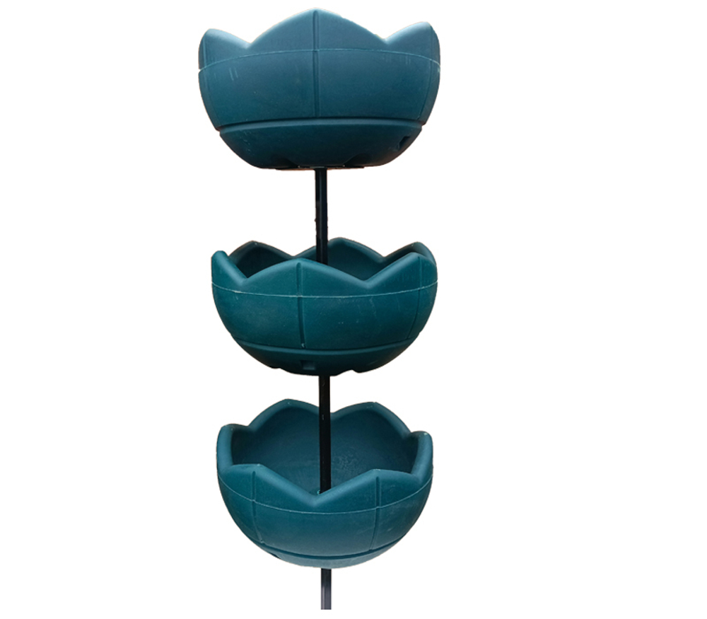 Садовый цветник Гейзер-3 с вазонами 500, зеленый, высота 1450