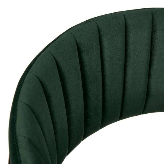 Полубарный стул Turin зеленый велюр с золотыми ножками