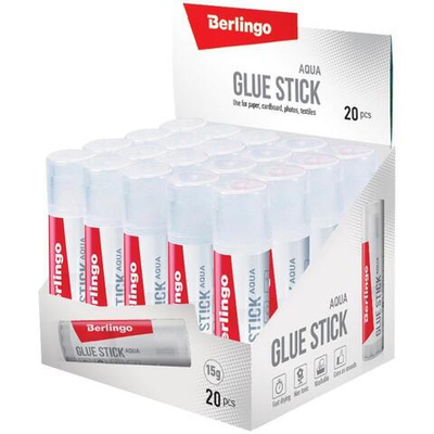 Клей-карандаш 8гр. "Aqua" прозрач. FPp_08000 ( Berlingo)