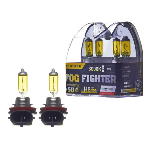 Лампа высокотемпературная Avantech H8 12V 35W (70W) 3000K, комплект 2 шт. AB3008