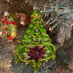 Ёлка с пуансеттией, ёлочное украшение [Арт. KC C 18-749380]