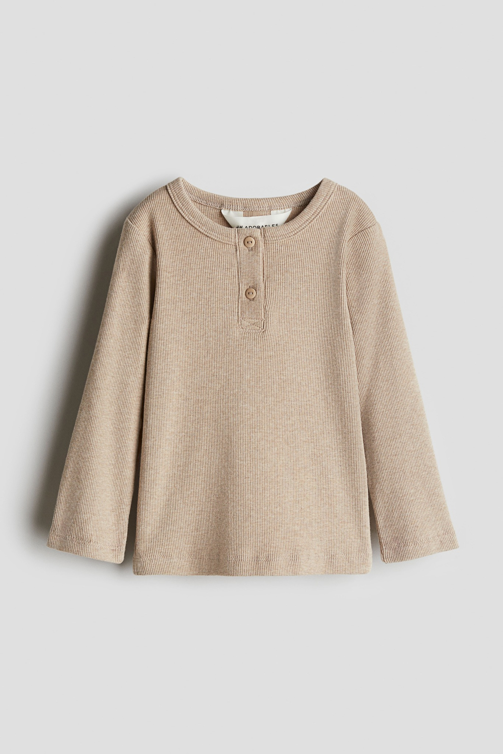 Хлопковый топ henley в рубчик
