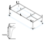 Ванна акриловая Cezares ECO-155-70-41-W37 с металлическим каркасом ECO-155-70-MF-R
