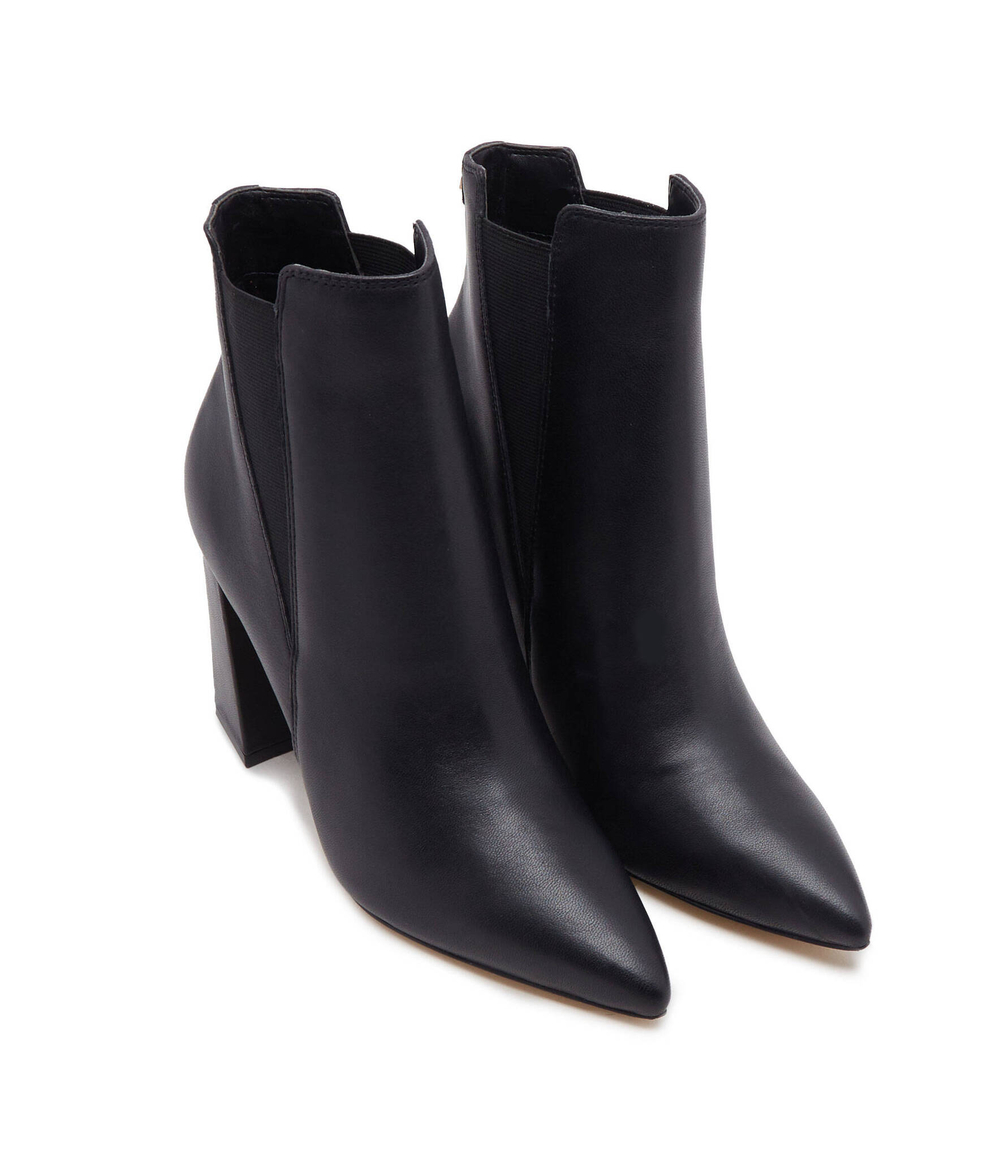 Кожаные ботильоны на каблуке Guess - черный(FL8AVH LEA10)