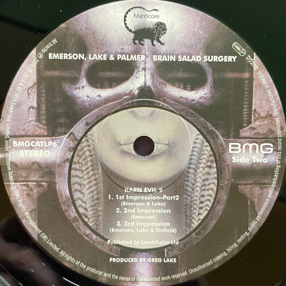 Emerson, Lake & Palmer ‎– Brain Salad Surgery (Европа 2016г.)
