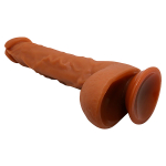 Коричневый фаллоимитатор-реалистик 25см на присоске Baile Beautiful Jason BW-008041NR-1