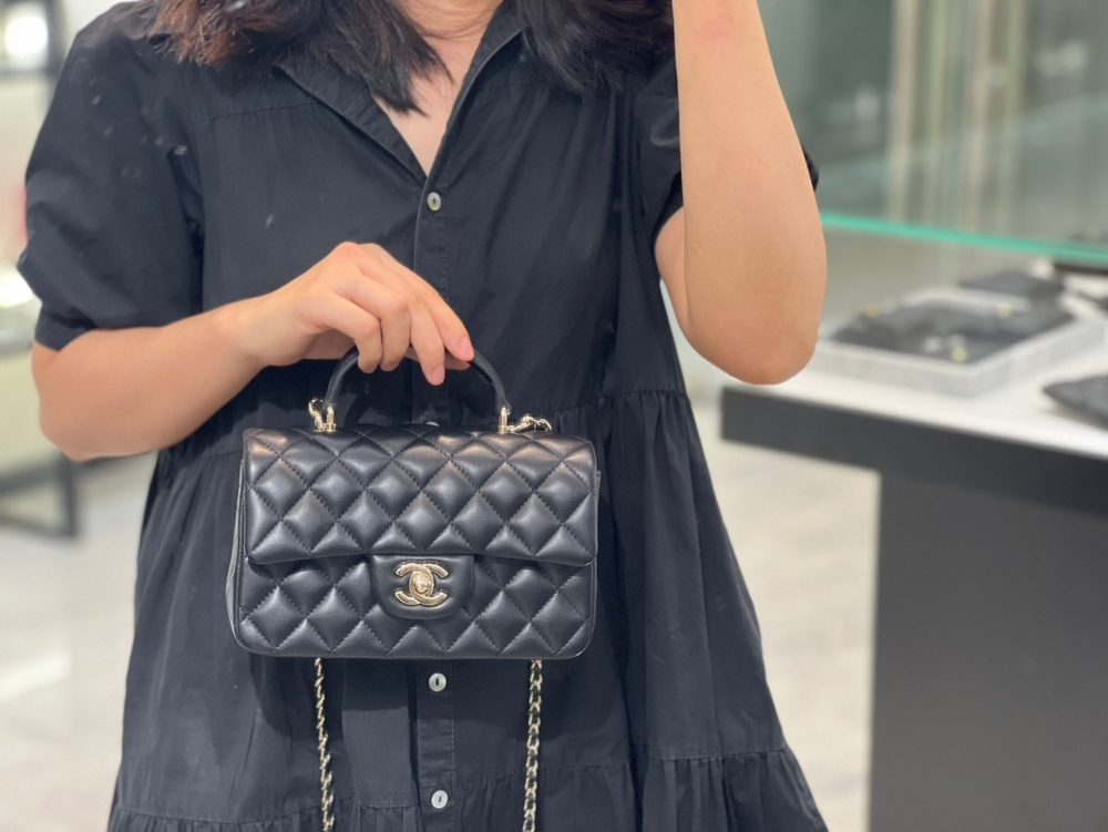 Chanel Mini Flap Bag with Top Handle 20 cm