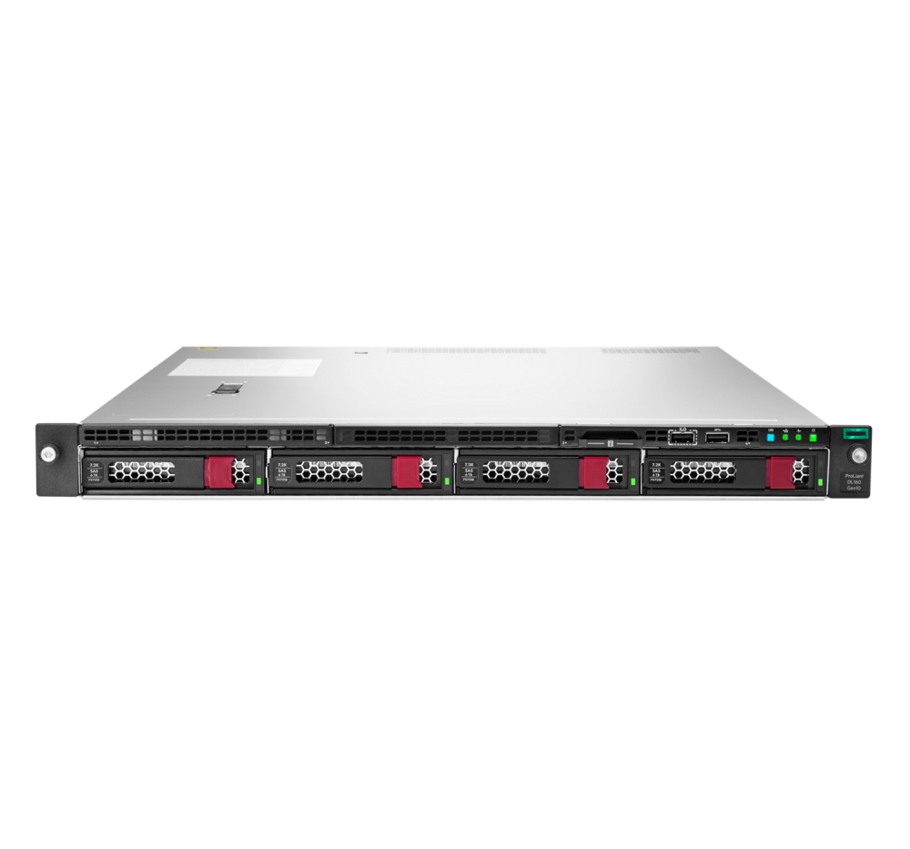 Стоечный сервер - HP Enterprise ProLiant DL160  Gen10, 1U, 4x 3.5“, 1x Xeon[4210R] 10 Cores, 16Gb, P35515-B21
