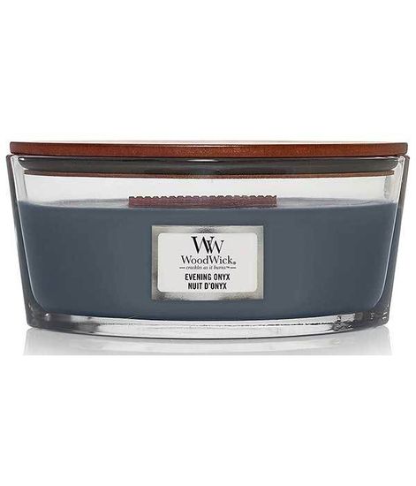Вечерний оникс, ароматическая свеча эллипс, WoodWick