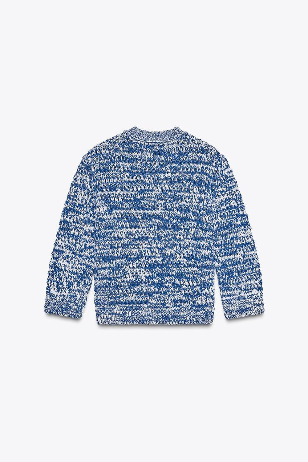 ZARA КАРДИГАН С РУКАВАМИ 3/4, СИНИЙ/БЕЛЫЙ