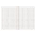 Тетрадь 48 л. в клетку обложка кожзам под рогожку, сшивка, A5 (147х210мм), СЕРЫЙ, BRAUBERG HARMONY, 403833