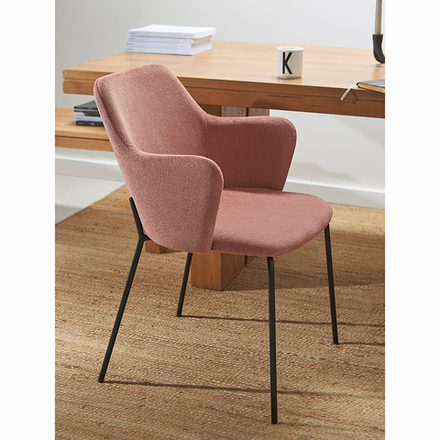 Стул Bergenson Bjorn Dwight, фактурный шенилл, коралловый