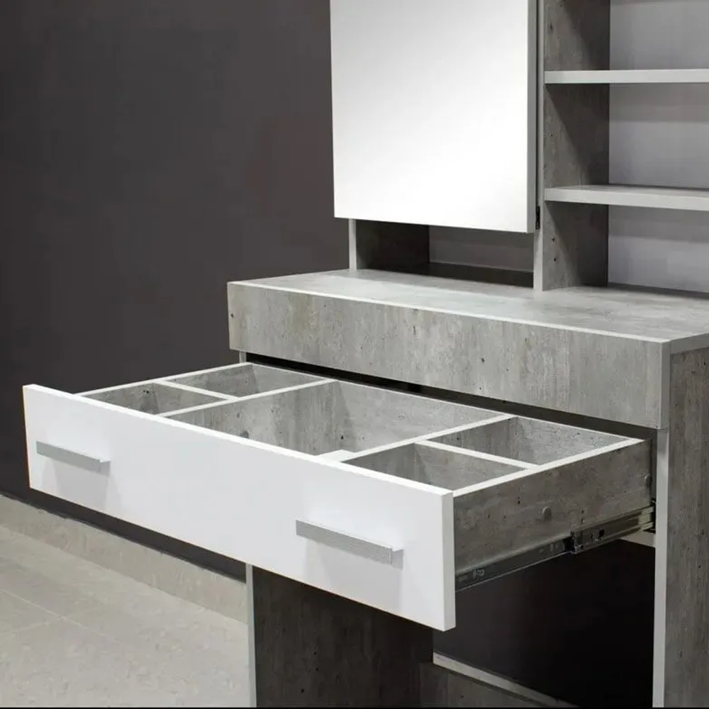 Стол туалетный Инстайл СТ-01 бетон/белый